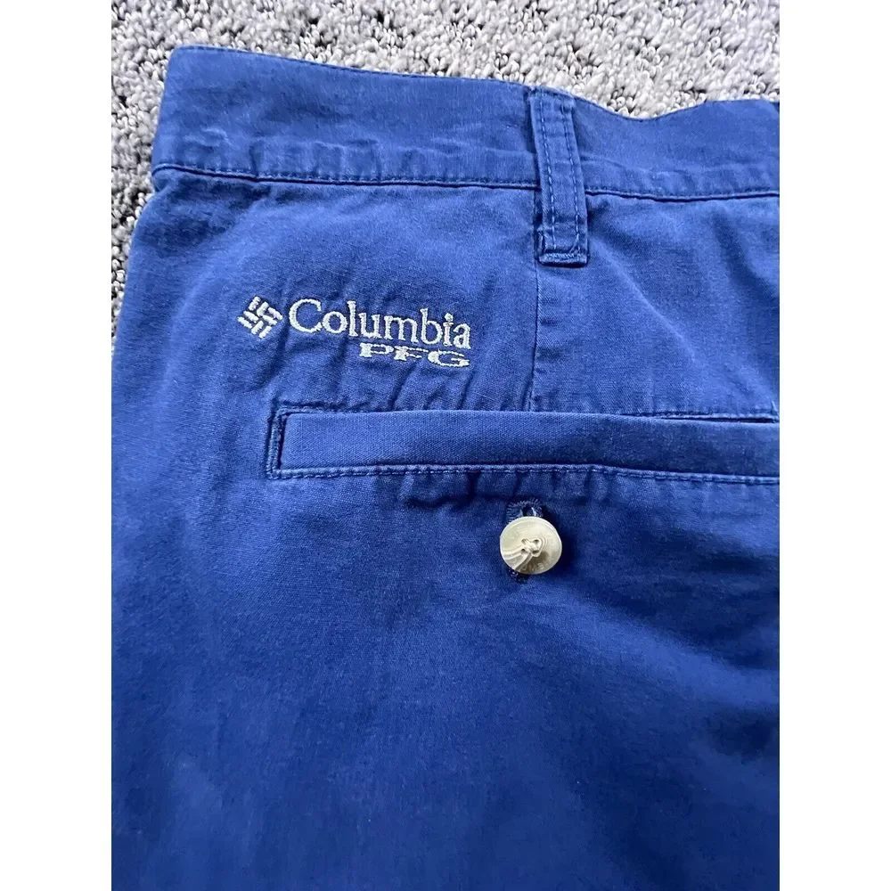Columbia PFG Shorts Mens Size 38 Fishing‎ Blue Hiking Outdoors Camping